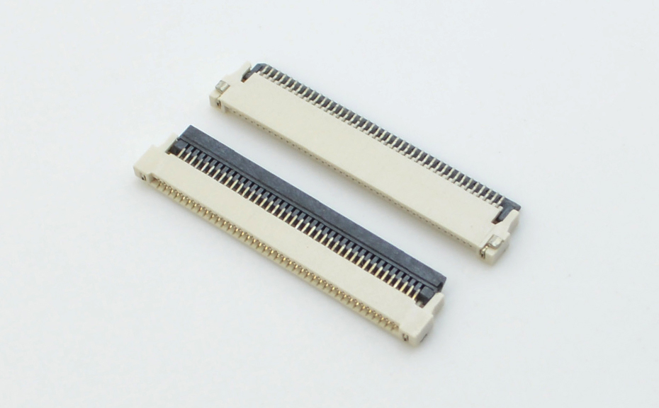 fpc連接器0.5mm間距H1.5厚前插後掀 封裝規格書圖紙 型號尺寸圖 在線下載