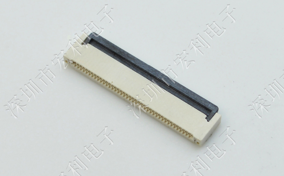 香蕉网址在线观看FPC插座翻蓋式FFC間距0.5mm 60p針腳位H2.0mm 前插後翻連接器