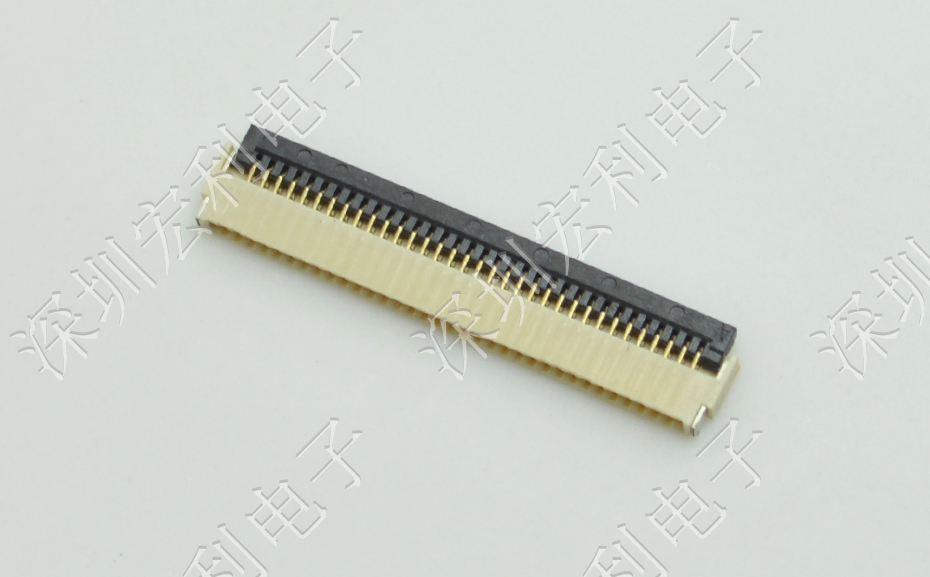 大香蕉国产在线视频 軟排線扁平電纜插座 間距0.5mm 40P H1.0後鎖式臥貼片