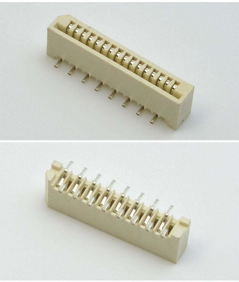 FPC/FFC軟排線接插件 間距1.0mm 10P單麵接立貼插座環保物料